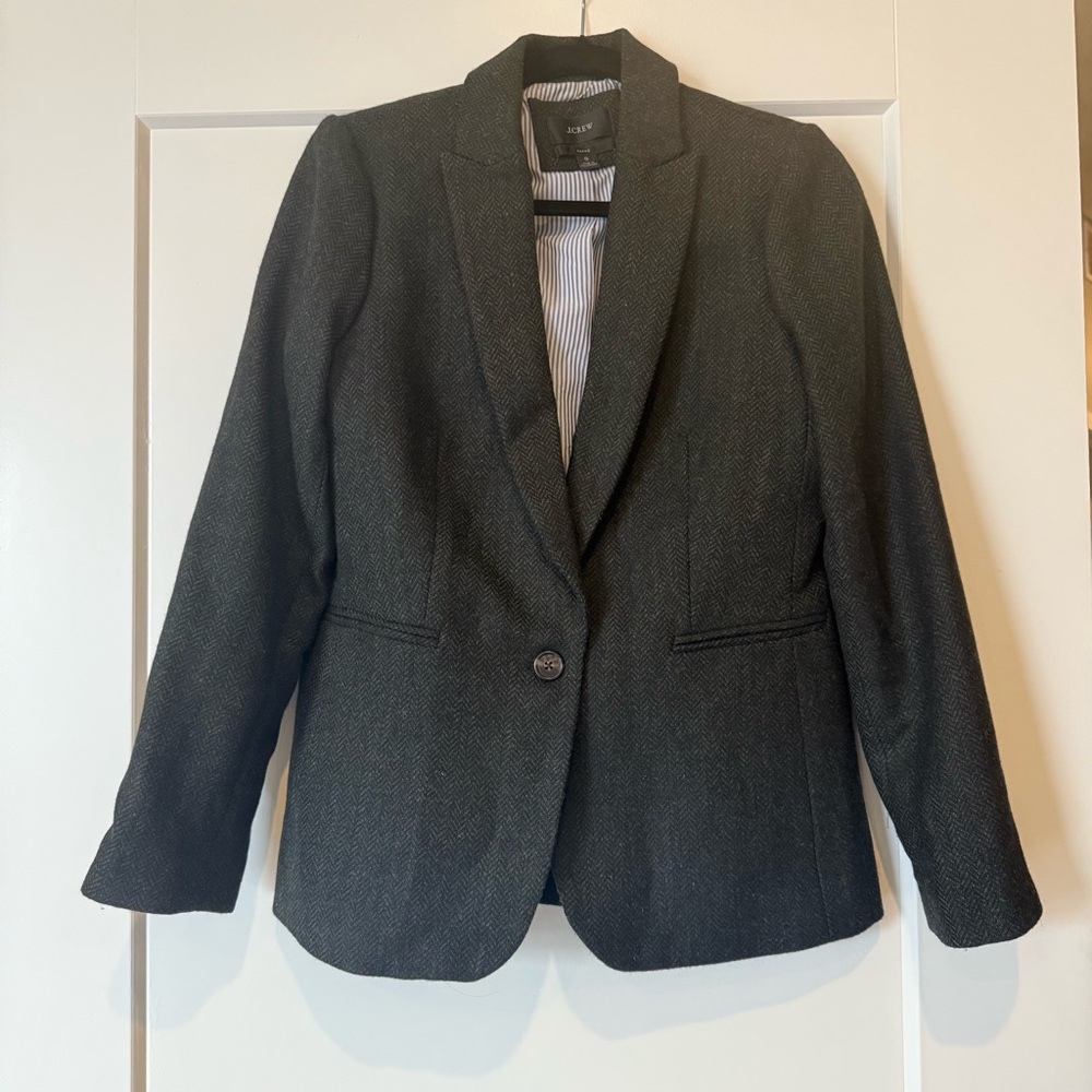 J Crew Parke blazer herringbone wool size 6
